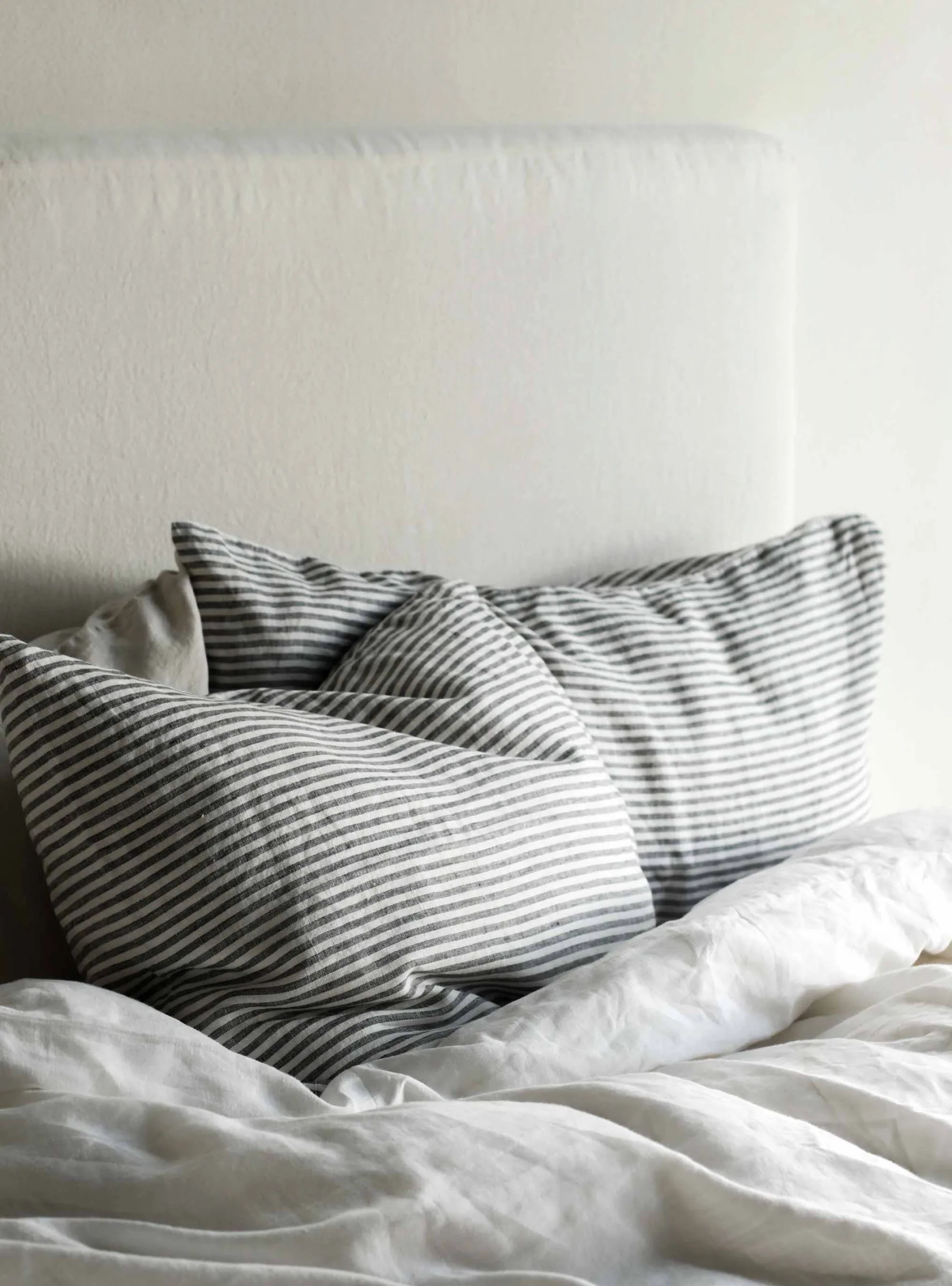 Stonewashed linen putevar 50 x 60 cm 2-pakning, Grey-white Tell Me More