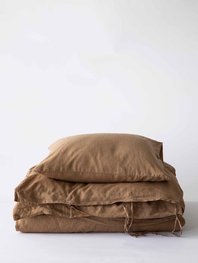 Stonewashed linen putevar 50 x 60 cm 2-pakning, Hazelnut Tell Me More