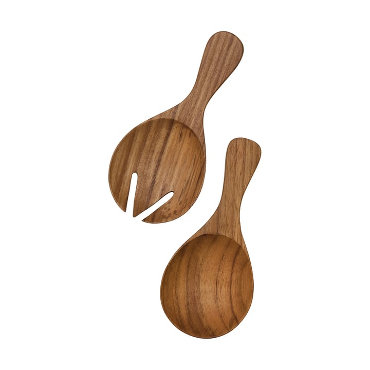 Teak salatbestikk small 2 deler - Brun - Tell Me More