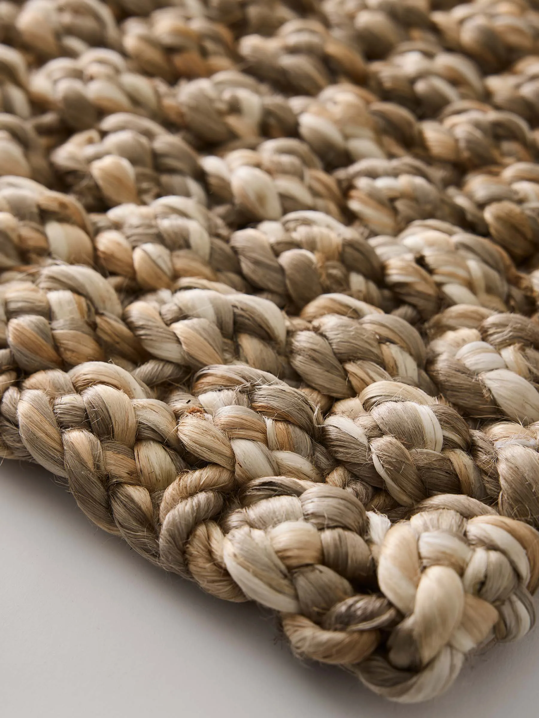 Tell Me More Braided jute dørmatte 45x75 cm, Multi Tell Me More