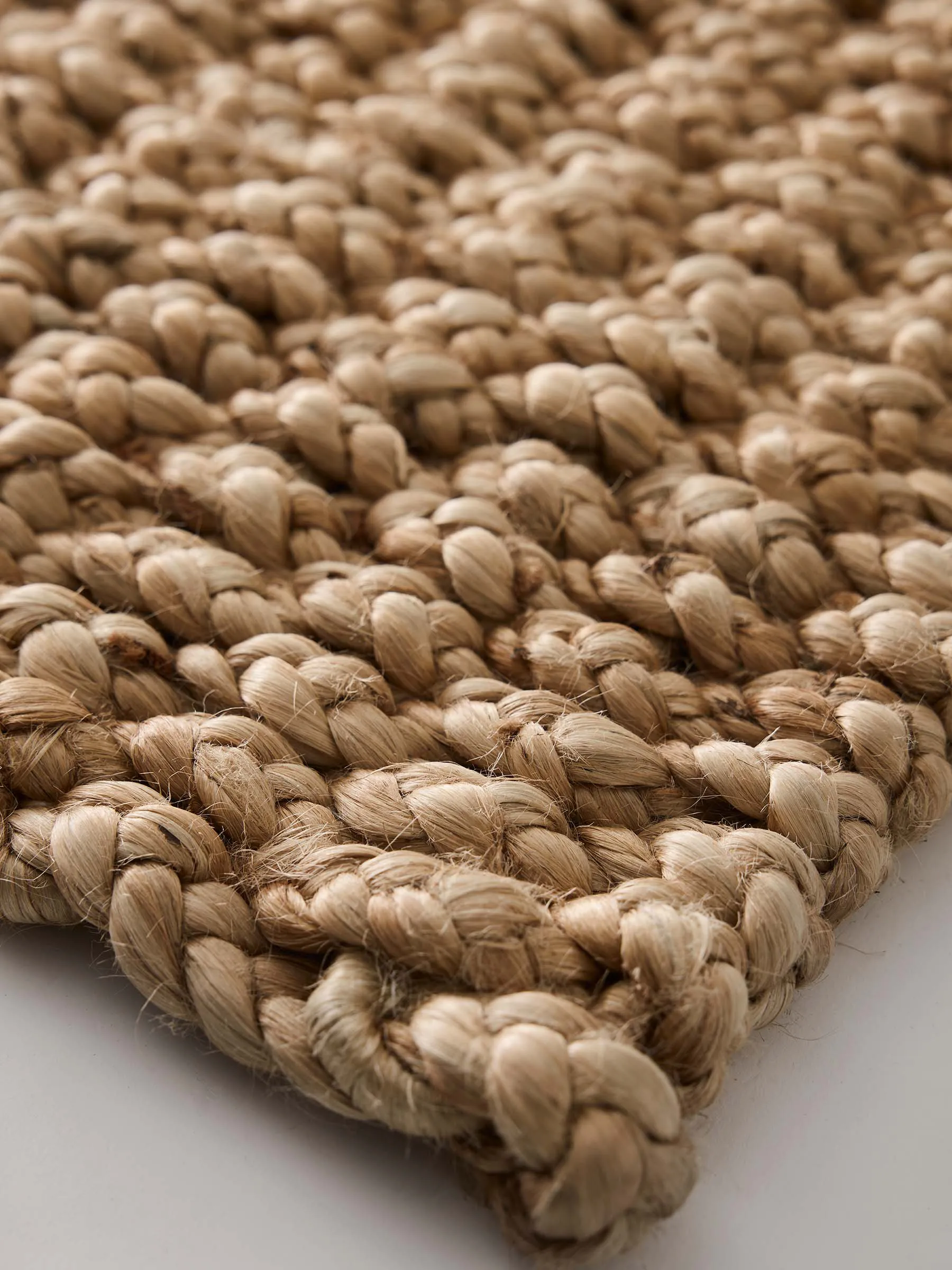 Tell Me More Braided jute dørmatte 45x75 cm, Natural Tell Me More