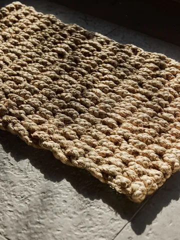 Tell Me More Braided jute dørmatte 45x75 cm - Natural - Tell Me More