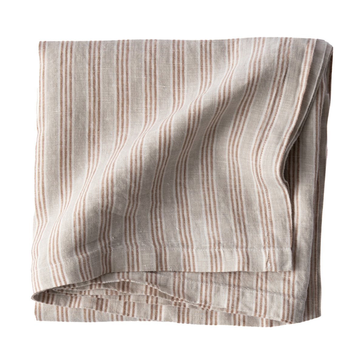 Tell Me More linduk 145 x 145 cm Hazelnut stripe | Skandinavisk Design | Duker | Brun