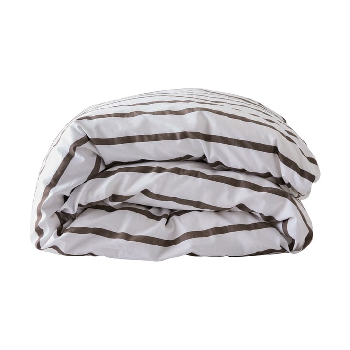Tell Me More stripet dynetrekk bomull - Taupe, 240x220 cm - Tell Me More
