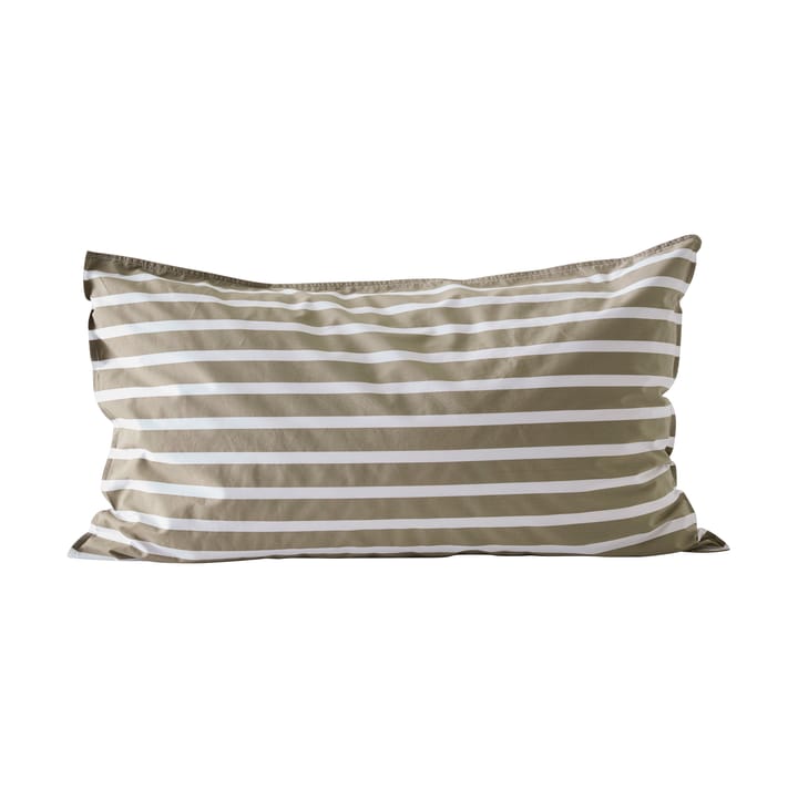 Tell Me More stripete putetrekk bomull - Olive, 50x90 cm - Tell Me More