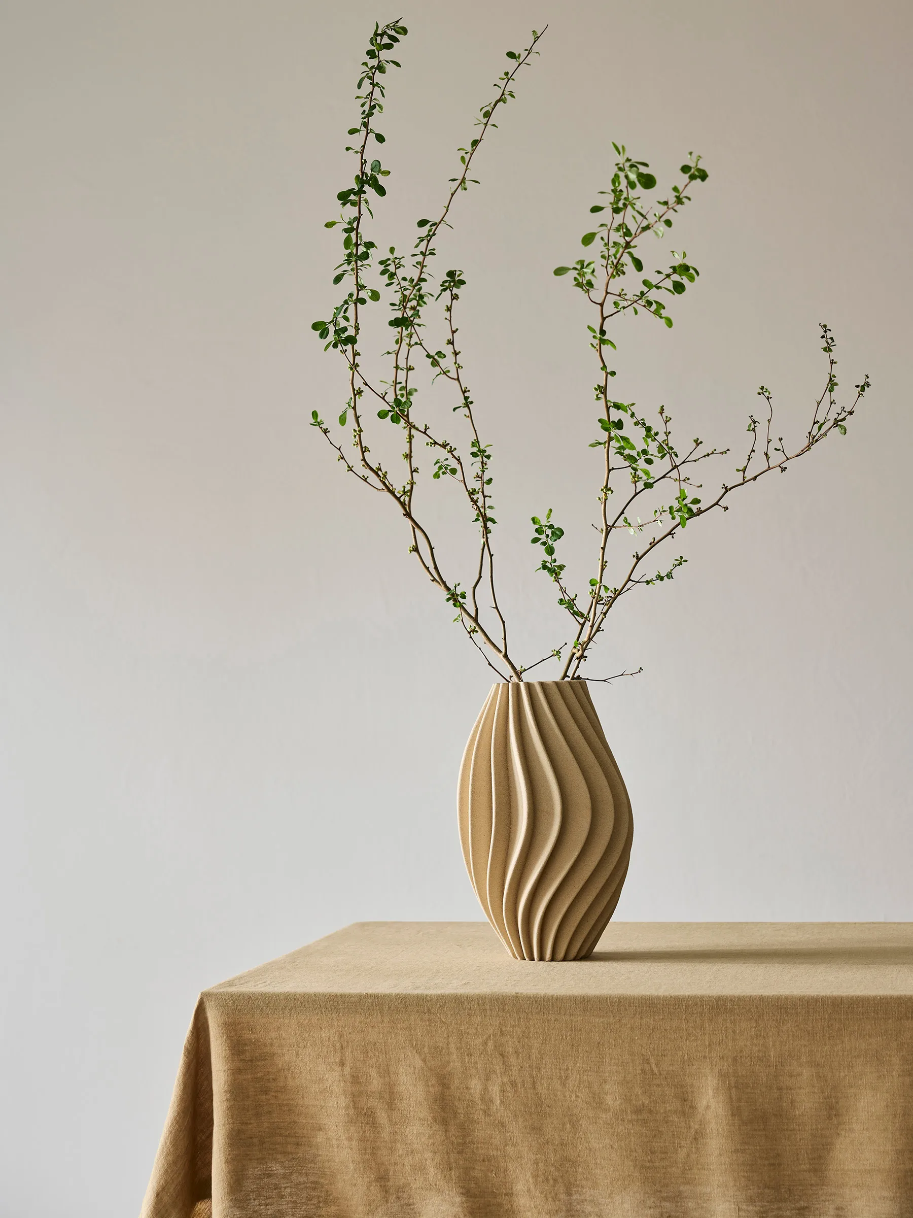 Vento vase, Sand, liten 32 cm Tell Me More