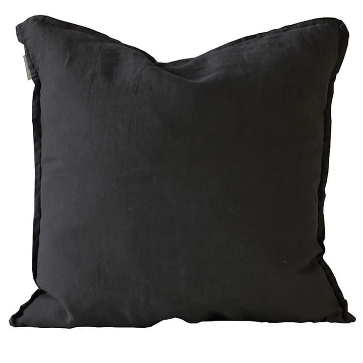 Washed linen putevar 50x50 cm - Carbon (svart) - Tell Me More