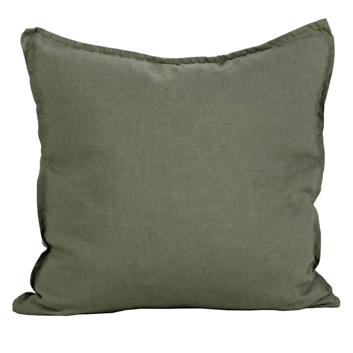 Washed linen putevar 50x50 cm - Khaki (grønn) - Tell Me More