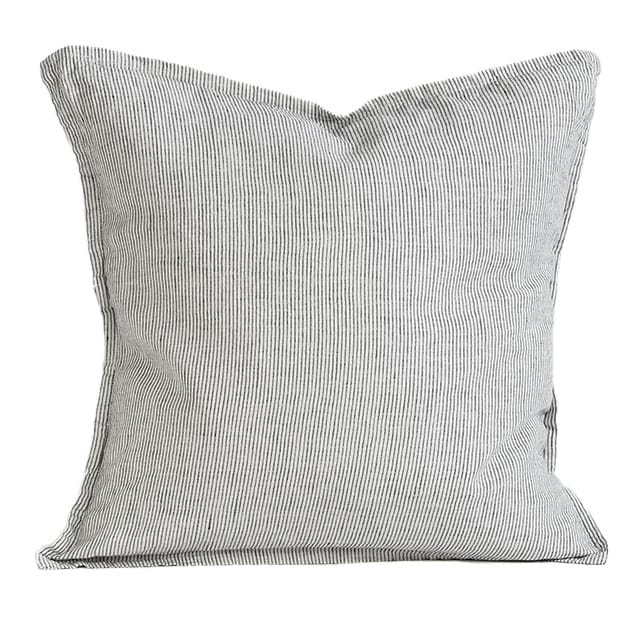 Washed linen putevar 50x50 cm - Pinstripe - Tell Me More