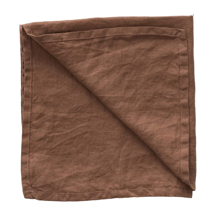 Washed linen stoffserviett 45 x 45 cm - Amber (brun) - Tell Me More