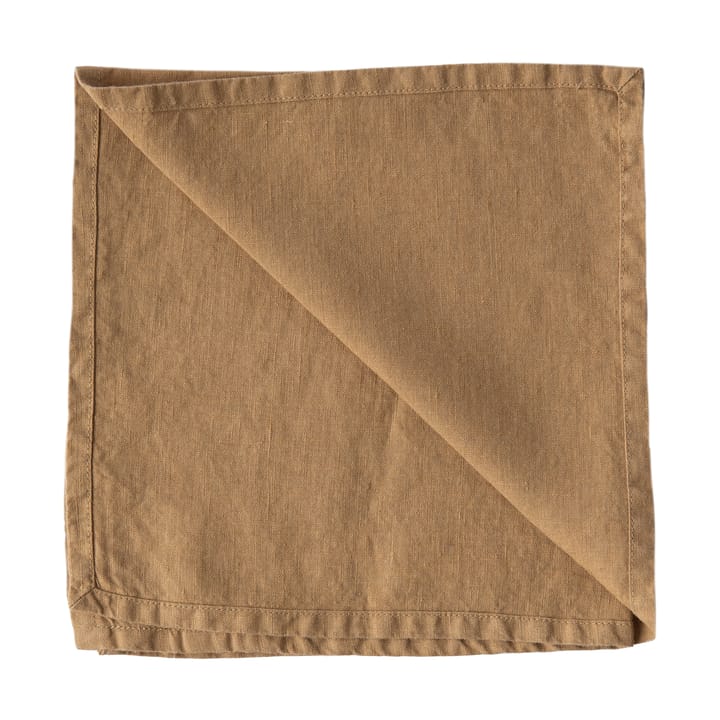 Washed linen stoffserviett 45 x 45 cm - Hazelnut - Tell Me More
