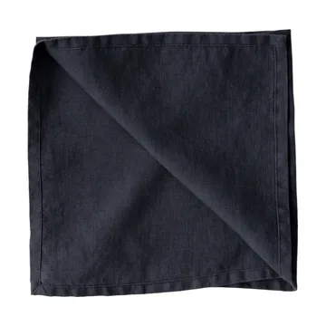 Washed linen stoffserviett 45 x 45 cm - Night blue - Tell Me More
