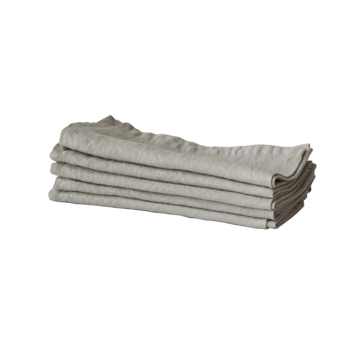 Washed linen stoffserviett 45 x 45 cm - varmgrå (grey) - Tell Me More
