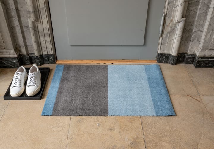 Stripes by tica, horisontal, dørmatte, Blue-steel grey, 60 x 90 cm tica copenhagen