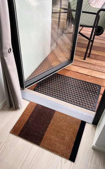 Stripes by tica, horisontal, dørmatte - Cognac-dark brown-black, 40x60 cm - tica copenhagen