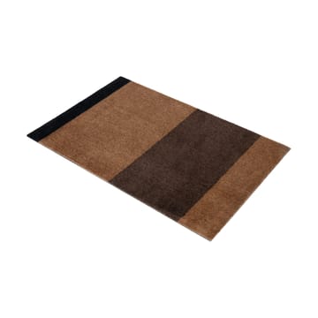 Stripes by tica, horisontal, dørmatte - Cognac-dark brown-black, 60x90 cm - tica copenhagen