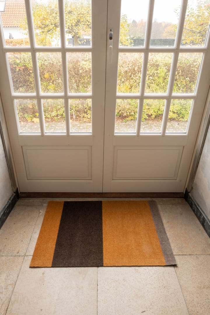Stripes by tica, horisontal, dørmatte, Dijon-brown-sand, 60 x 90 cm tica copenhagen