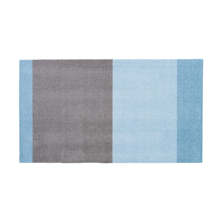 Stripes by tica, horisontal, entréteppe - Blue-steel grey, 67 x 120 cm - Tica copenhagen