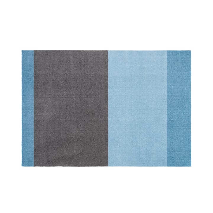 Stripes by tica, horisontal, entréteppe - Blue-steel grey, 90 x 130 cm - Tica copenhagen