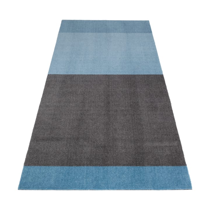 Stripes by tica, horisontal, entréteppe - Blue-steel grey, 90 x 200 cm - Tica copenhagen
