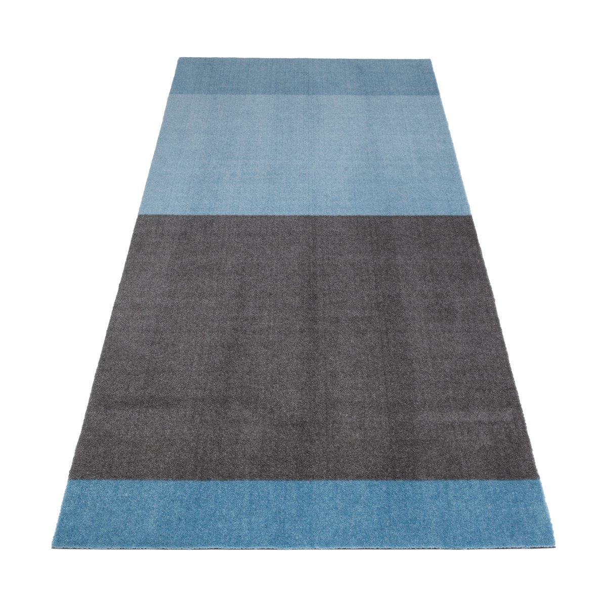 Bilde av tica copenhagen Stripes by tica horisontal entréteppe Blue-steel grey 90 x 200 cm