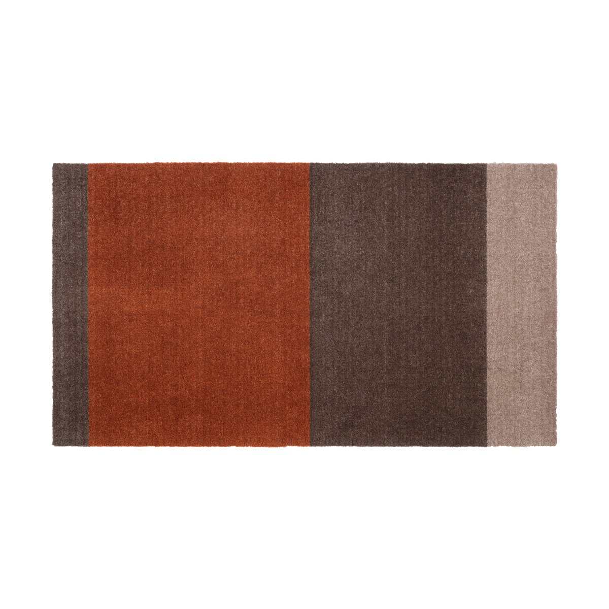 Bilde av tica copenhagen Stripes by tica horisontal entréteppe Brown-terrakotta 67 x 120 cm