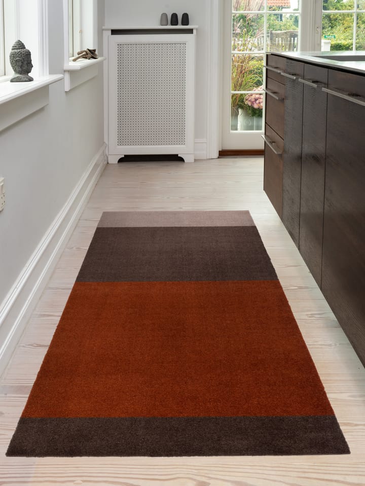 Stripes by tica, horisontal, entréteppe, Brown-terrakotta, 90 x 200 cm tica copenhagen