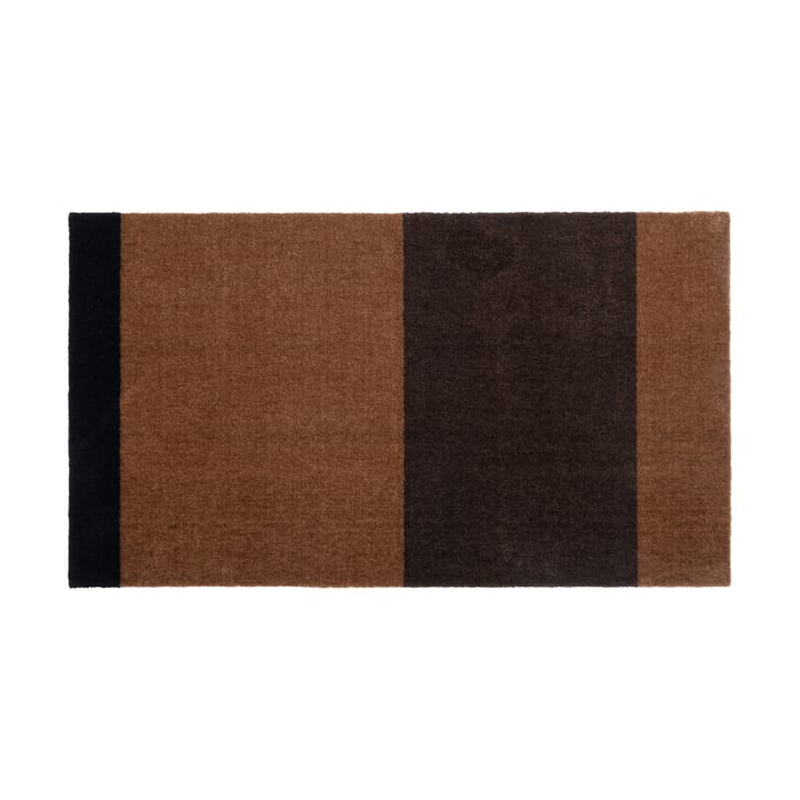 Stripes by tica, horisontal, entréteppe - Cognac-dark brown-black, 67x120 cm - Tica copenhagen