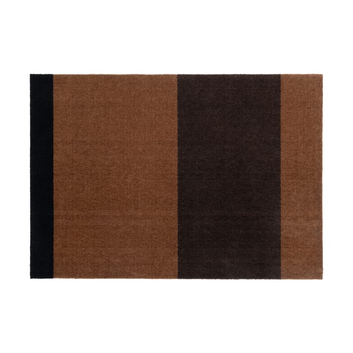 Stripes by tica, horisontal, entréteppe - Cognac-dark brown-black, 90x130 cm - Tica copenhagen