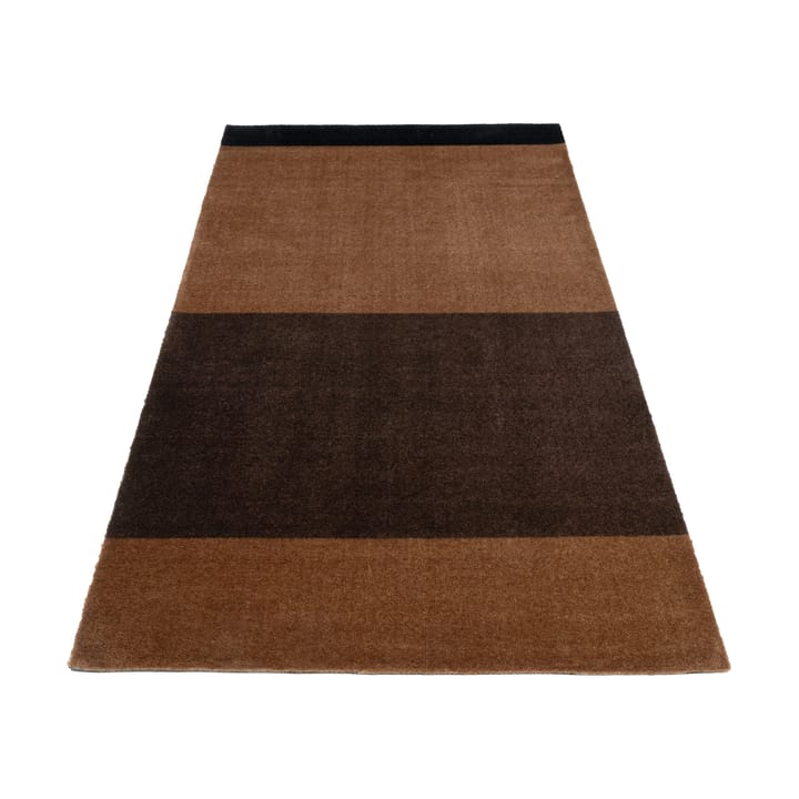 Stripes by tica, horisontal, entréteppe - Cognac-dark brown-black, 90x200 cm - Tica copenhagen
