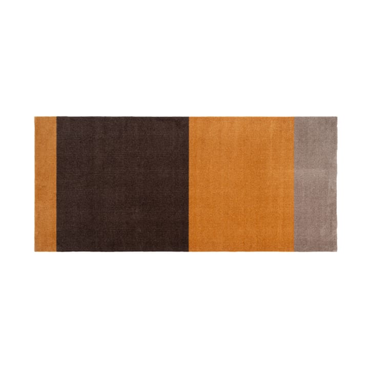 Stripes by tica, horisontal, entréteppe - Dijon-brown-sand, 90 x 200 cm - tica copenhagen