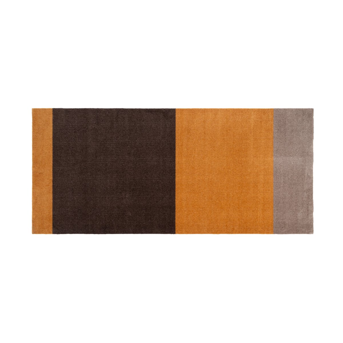 Bilde av tica copenhagen Stripes by tica horisontal entréteppe Dijon-brown-sand 90 x 200 cm