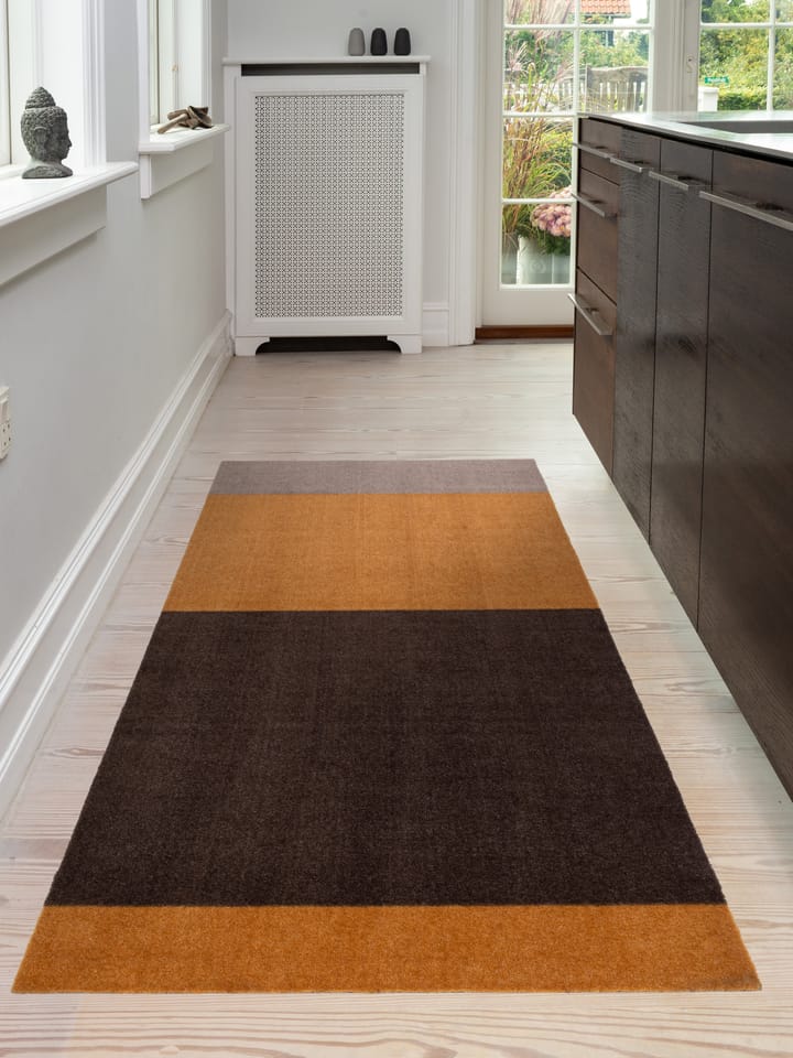 Stripes by tica, horisontal, entréteppe, Dijon-brown-sand, 90 x 200 cm tica copenhagen