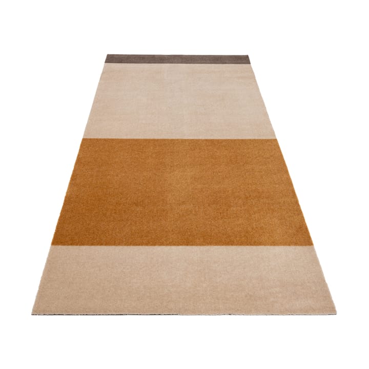 Stripes by tica, horisontal, entréteppe - Ivory-dijon-brown, 90 x 200 cm - Tica copenhagen
