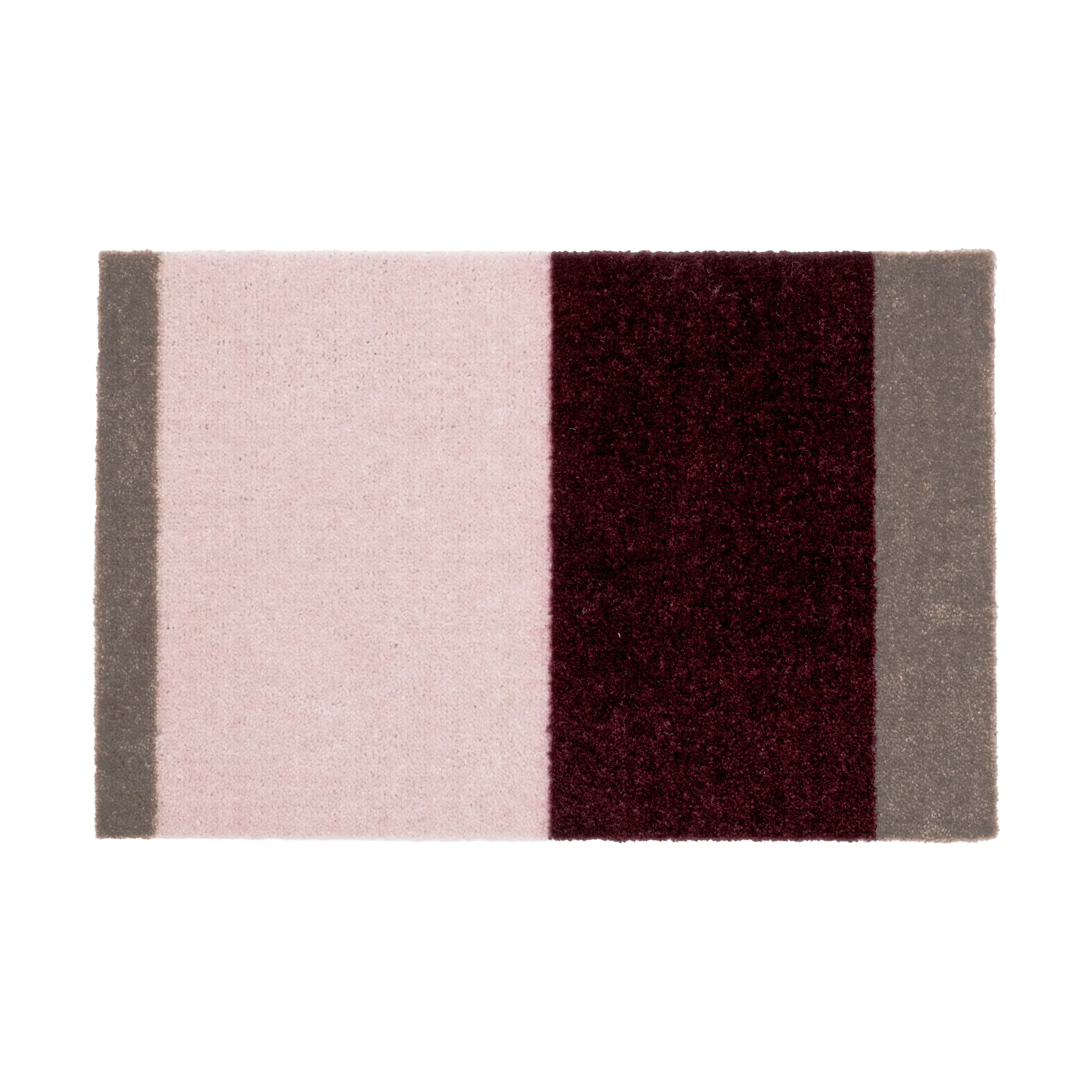 Stripes dørmatte horisontal, Bordeaux-rose-sand, 40x60 cm tica copenhagen