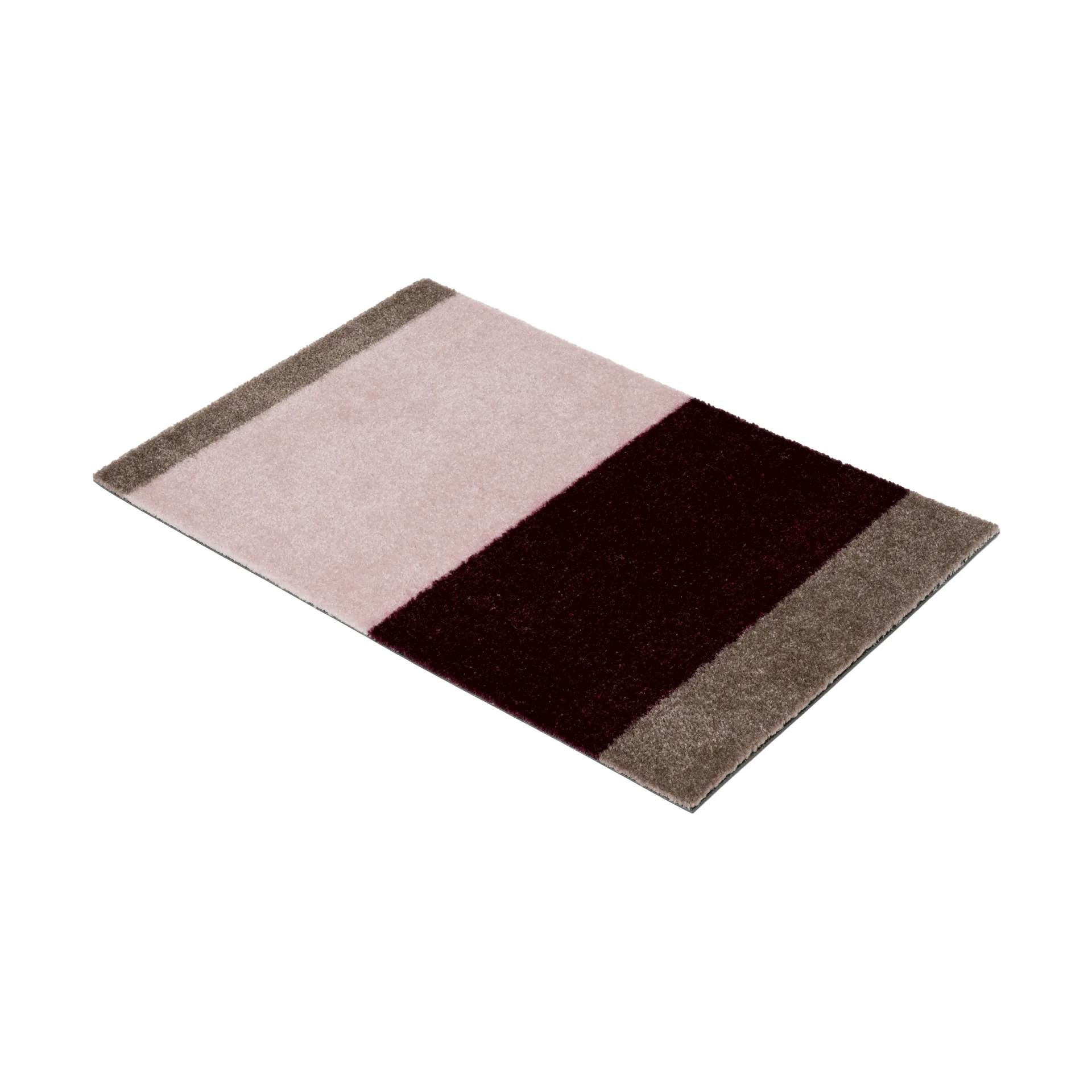 Stripes dørmatte horisontal, Bordeaux-rose-sand, 40x60 cm tica copenhagen