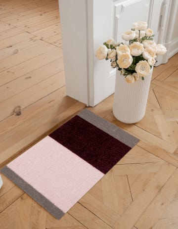 Stripes dørmatte horisontal - Bordeaux-rose-sand, 40x60 cm - tica copenhagen