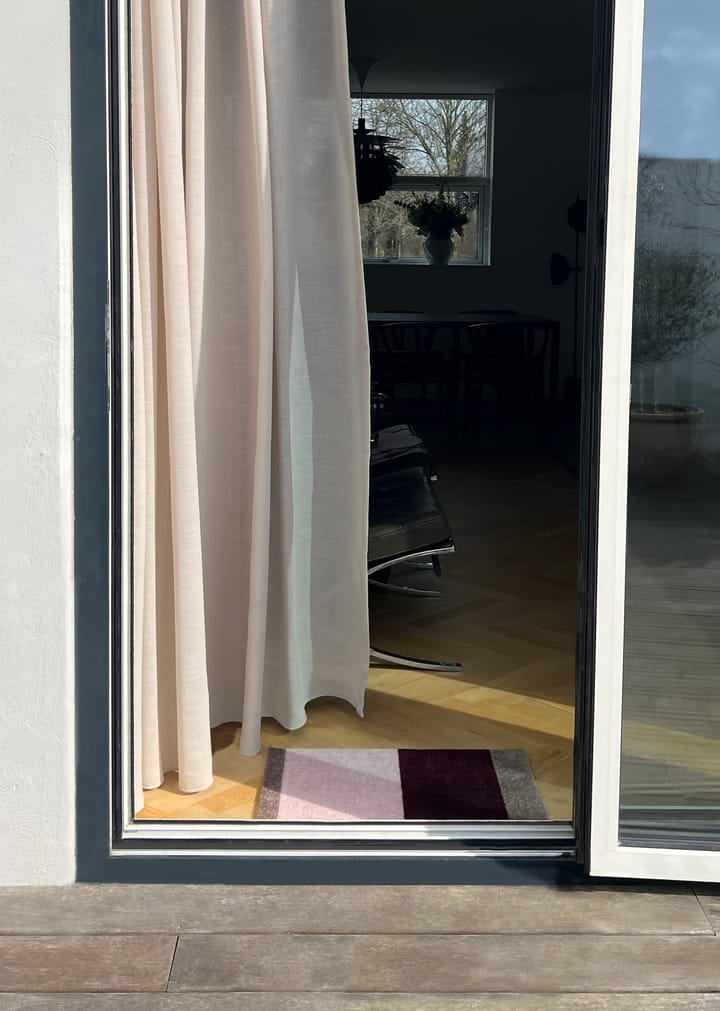 Stripes dørmatte horisontal, Bordeaux-rose-sand, 40x60 cm tica copenhagen