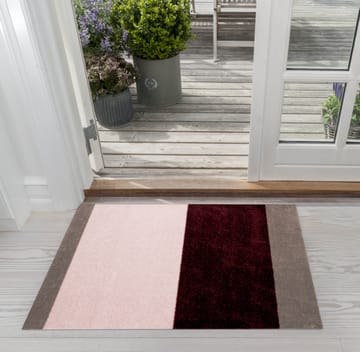 Stripes dørmatte horisontal - Bordeaux-rose-sand, 60x90 cm - tica copenhagen