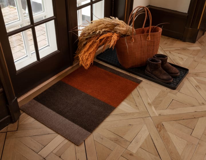 Stripes dørmatte horisontal, Brown-terrakotta, 60 x 90 cm tica copenhagen