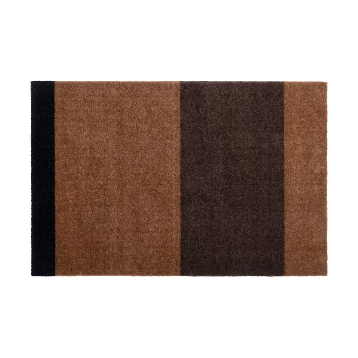 Stripes dørmatte horisontal - Cognac-dark brown-black, 60x90 cm - Tica copenhagen