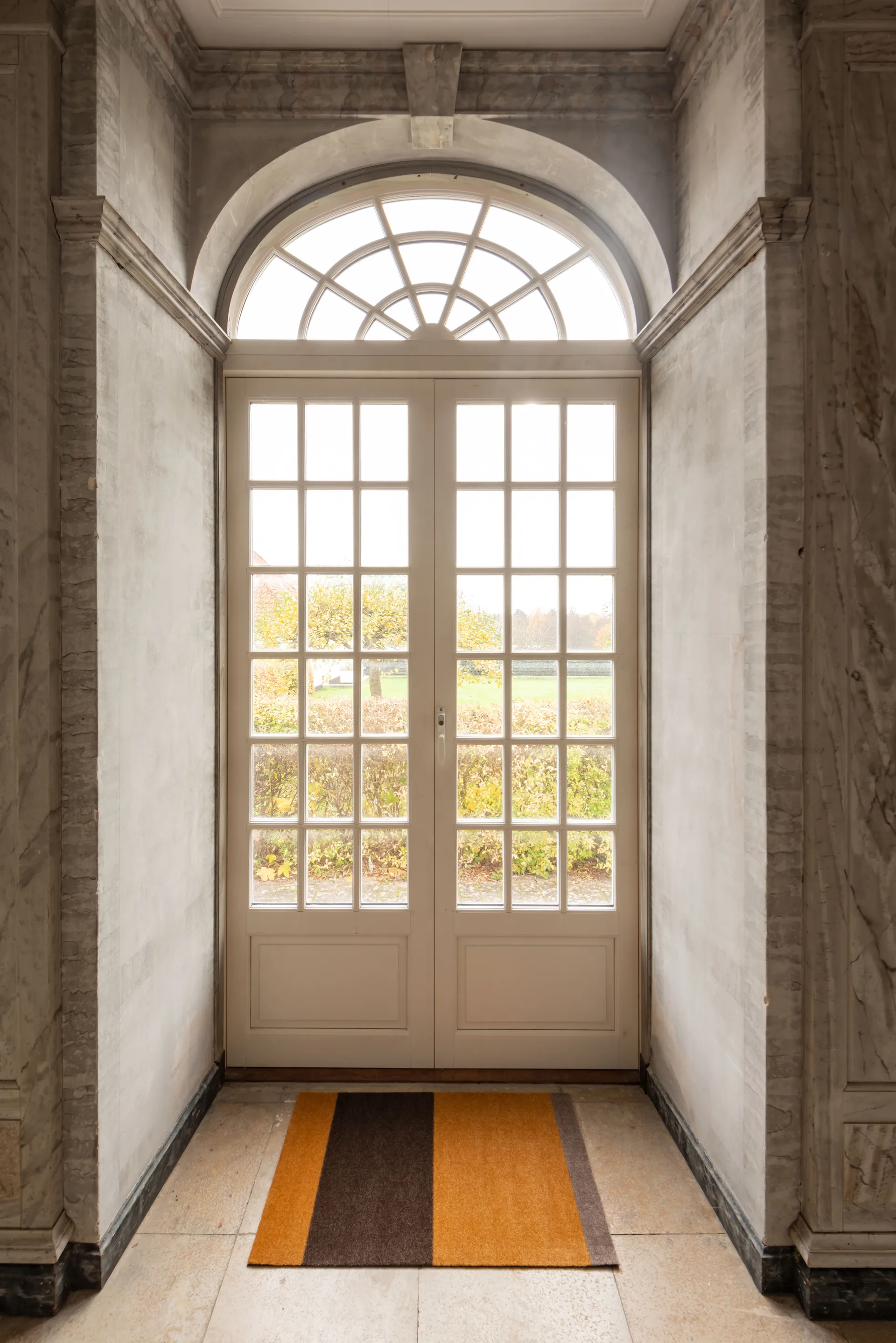 Stripes dørmatte horisontal, Dijon-brown-sand, 60 x 90 cm tica copenhagen