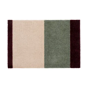 Stripes dørmatte horisontal - Green-ivory-bordeaux, 40x60 cm - tica copenhagen
