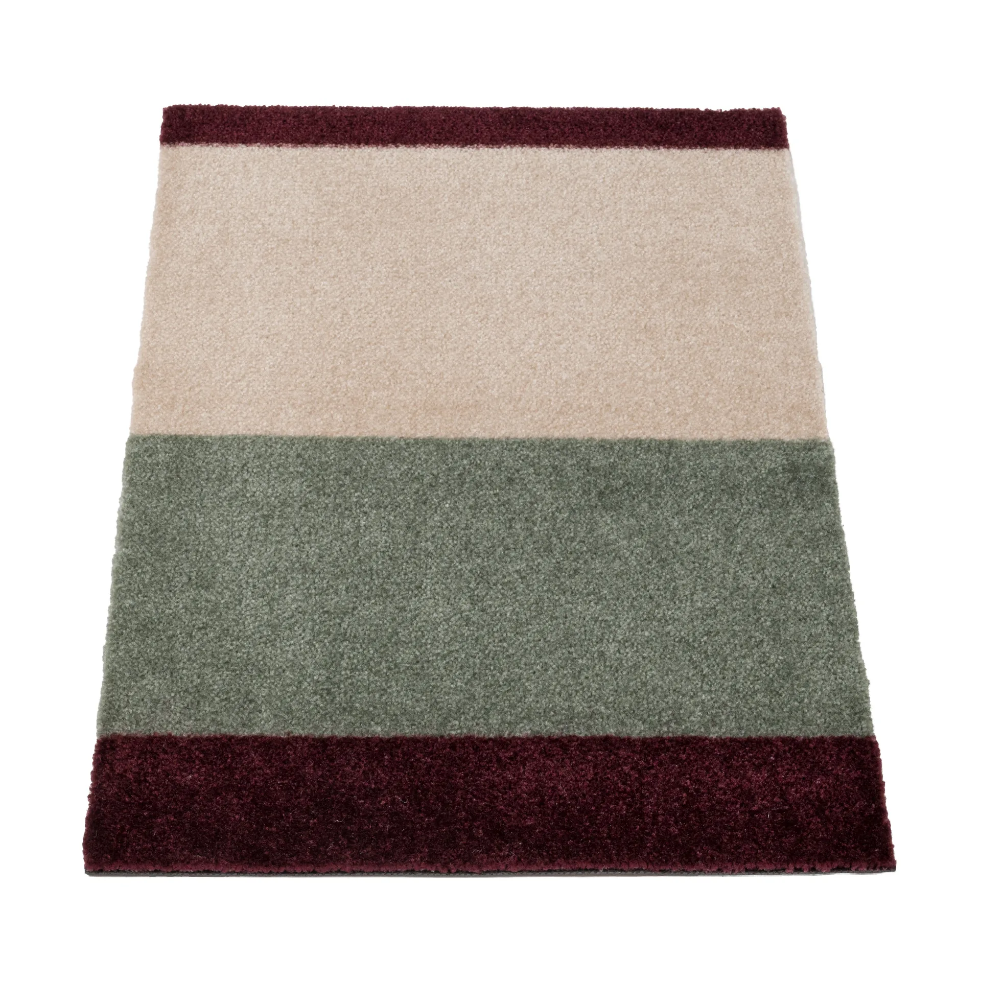 Stripes dørmatte horisontal, Green-ivory-bordeaux, 40x60 cm tica copenhagen