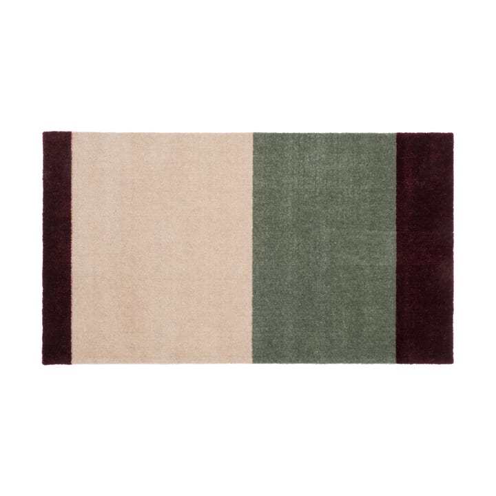 Stripes dørmatte horisontal - Green-ivory-bordeaux, 60x90 cm - Tica copenhagen
