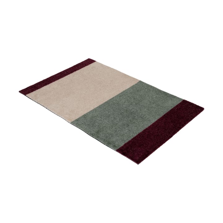 Stripes dørmatte horisontal, Green-ivory-bordeaux, 60x90 cm tica copenhagen