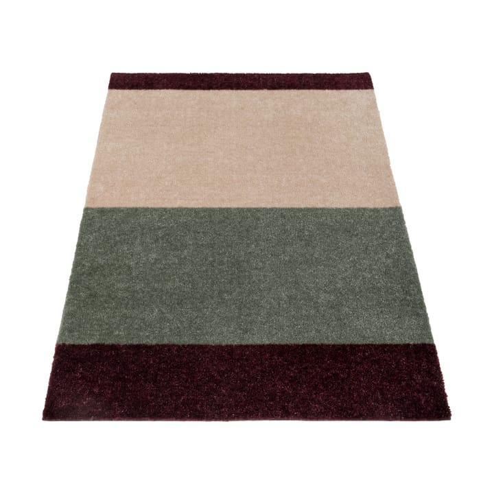 Stripes dørmatte horisontal, Green-ivory-bordeaux, 60x90 cm tica copenhagen