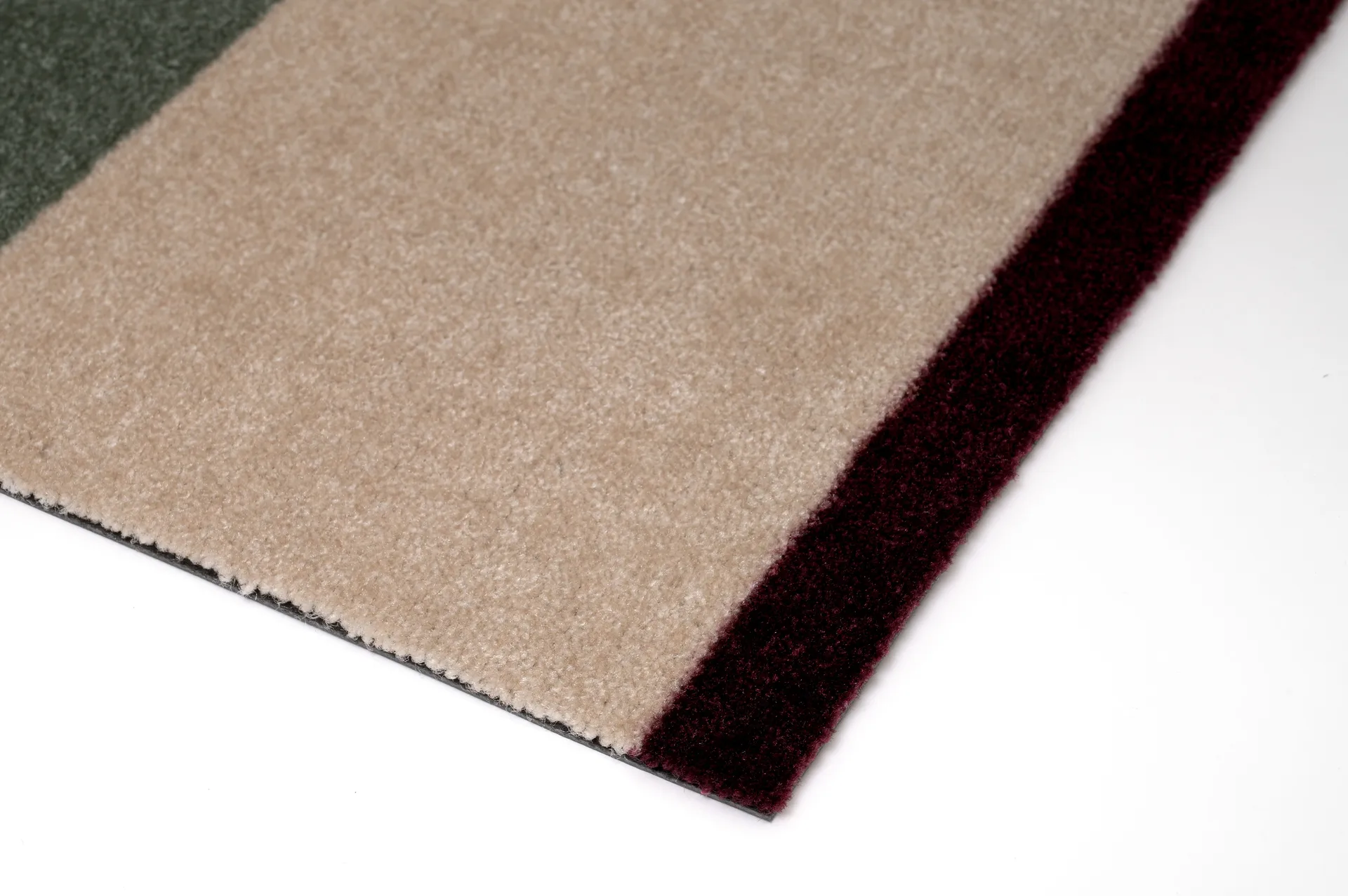 Stripes dørmatte horisontal, Green-ivory-bordeaux, 60x90 cm tica copenhagen