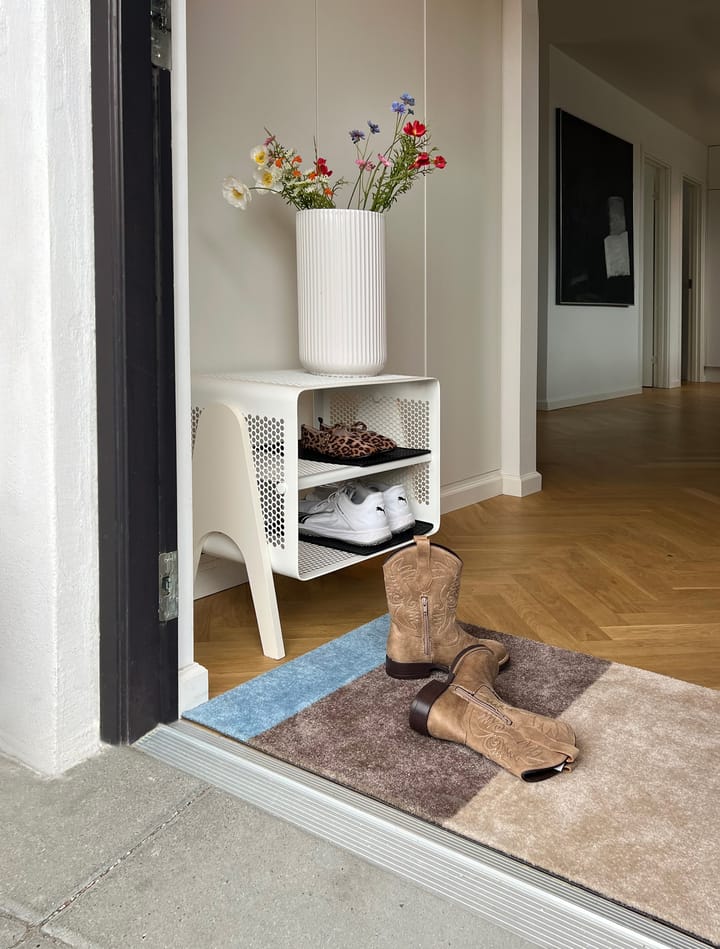 Stripes dørmatte horisontal, Ivory-sand-blue, 60x90 cm tica copenhagen