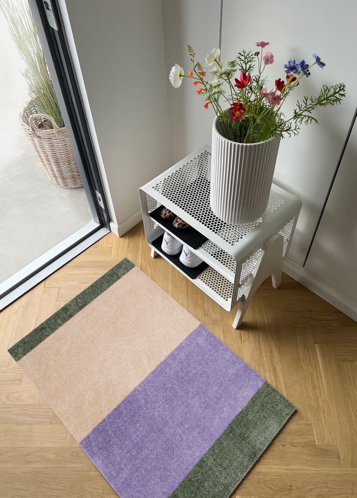 Stripes dørmatte horisontal, Lilac-ivory-green, 60x90 cm tica copenhagen
